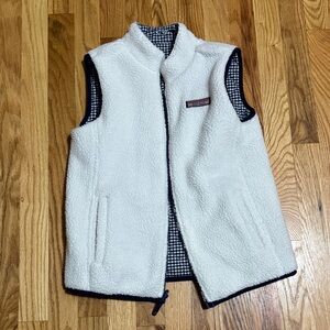Vineyard Vines Reversible Fleece Plaid Vest